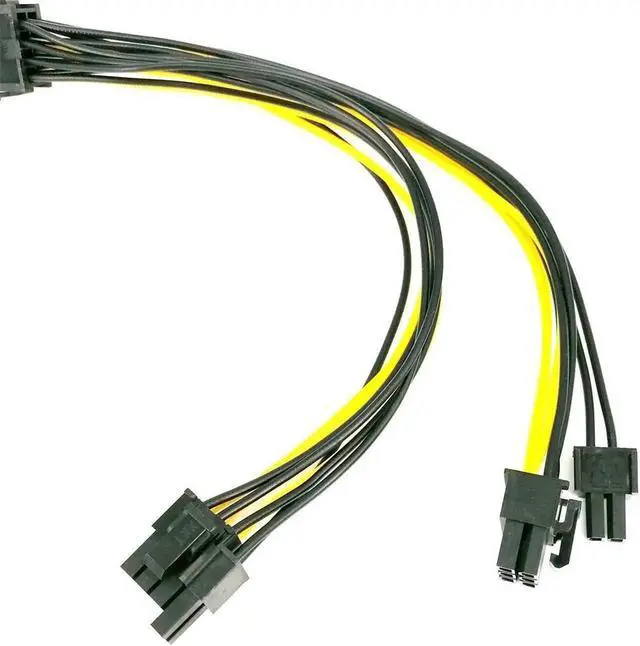Alt view image 3 of 6 - Computer Accessories 25cm PCI-e 8pin to Dual 8Pin/ PCIE 8pin-2x(6+2pin) Graphics Video Card Power Cable PCI-E L0313