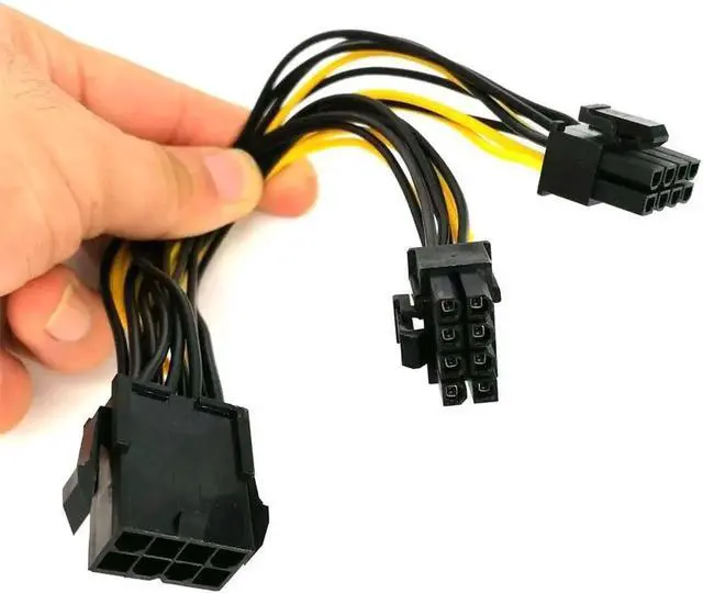 Alt view image 4 of 6 - Computer Accessories 25cm PCI-e 8pin to Dual 8Pin/ PCIE 8pin-2x(6+2pin) Graphics Video Card Power Cable PCI-E L0313