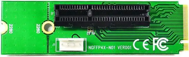 Alt view image 2 of 6 - PCI-e 1x/4x card to NGFF M Key Adapter Card NGFF M.2 Key to PCI-E 4 X Extender Converter Card for Bitcoin Mining Devices