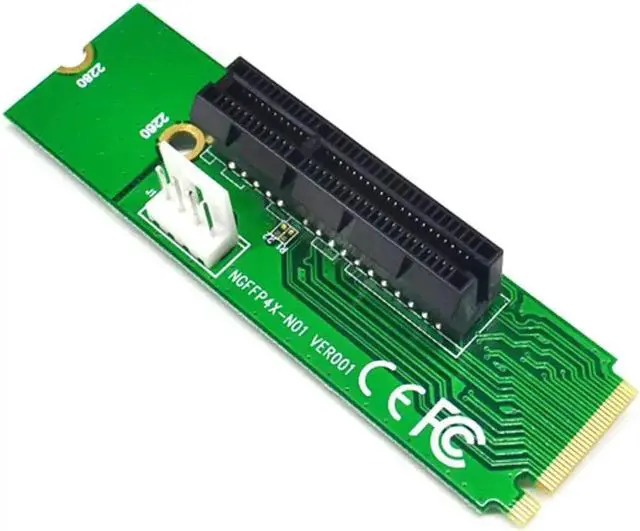 Alt view image 4 of 6 - PCI-e 1x/4x card to NGFF M Key Adapter Card NGFF M.2 Key to PCI-E 4 X Extender Converter Card for Bitcoin Mining Devices