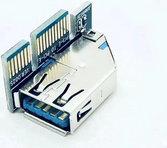 Alt view image 3 of 6 - PCI Express Connector PCI E Riser PCIE X1 to X4 Riser PCI E Riser Card SATA Power 30cm PCI E Extension Cable