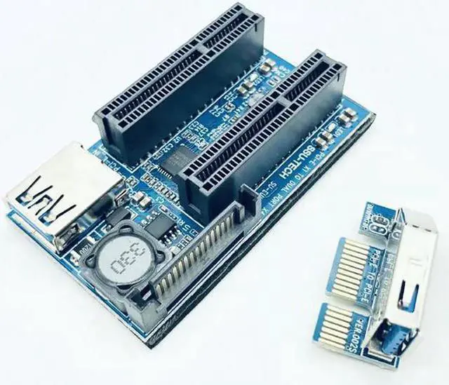 Alt view image 6 of 6 - PCI Express Connector PCI E Riser PCIE X1 to X4 Riser PCI E Riser Card SATA Power 30cm PCI E Extension Cable