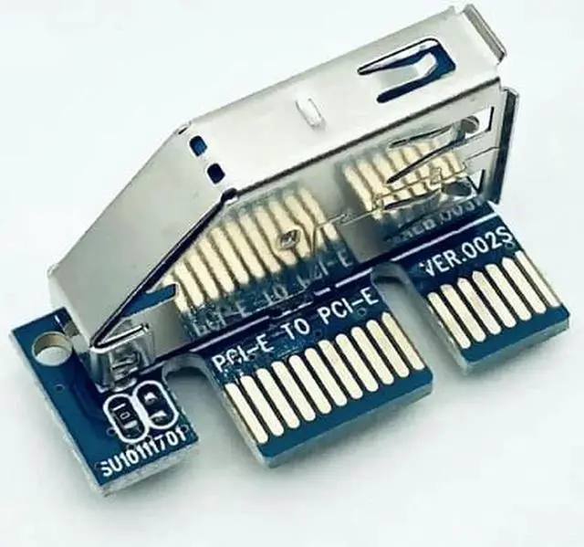 Alt view image 4 of 6 - PCI Express Connector PCI E Riser PCIE X1 to X4 Riser PCI E Riser Card SATA Power 30cm PCI E Extension Cable