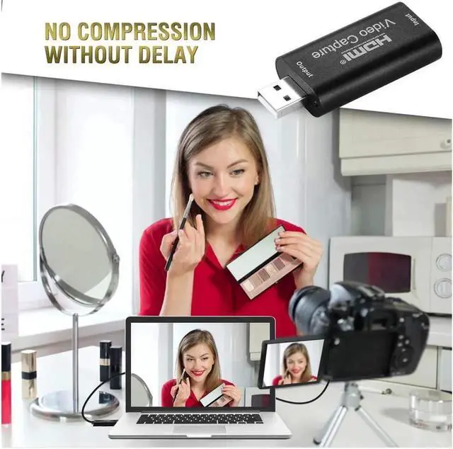 Alt view image 6 of 7 - 1080p USB2.0 HDMI Capture Card 1 Channel HDMI Video Capture Card Live Recording Box Audio Video Capture Card Portable USB HD Video Capture Card