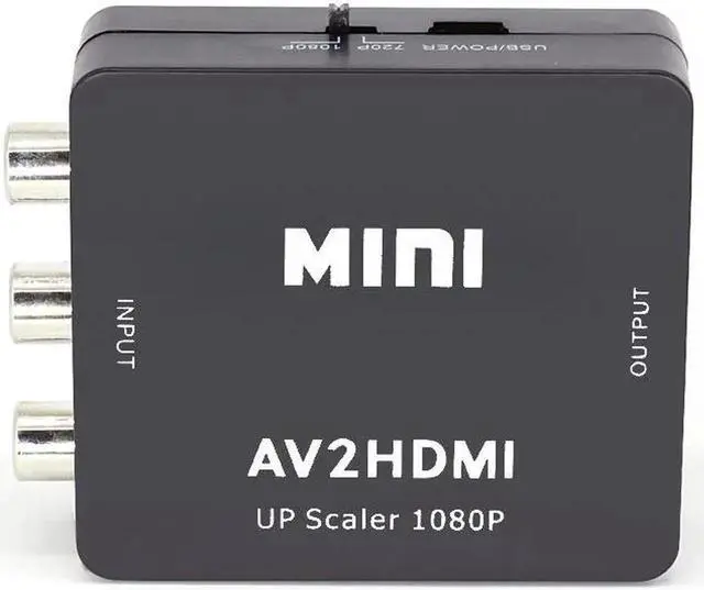 Alt view image 2 of 6 - Mini AV to HDMI Video Converter Box AV2HDMI RCA AV HDMI CVBS to HDMI Adapter for HDTV TV PS3 PS4 PC DVD Xbox Projector