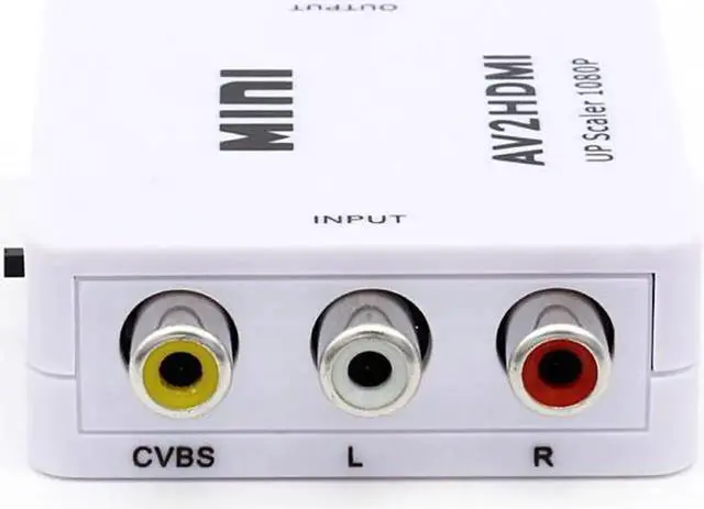 Alt view image 5 of 6 - Mini AV to HDMI Video Converter Box AV2HDMI RCA AV HDMI CVBS to HDMI Adapter for HDTV TV PS3 PS4 PC DVD Xbox Projector