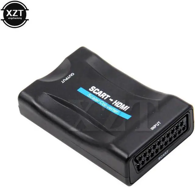 Alt view image 5 of 5 - Black 1080P SCART To HDMI Video Audio Upscale Converter Adapter for HD TV DVD for Sky Box STB Plug and Play with dc cable