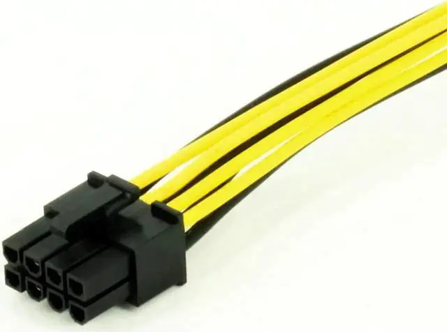 Alt view image 4 of 6 - 8 Pin Male to 6 Pin Female Molex IDE Express Power Extension Cable Adapter for CPU Video Card PCI-E Power