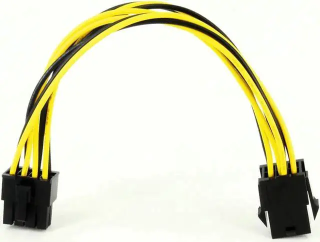 Alt view image 2 of 6 - 8 Pin Male to 6 Pin Female Molex IDE Express Power Extension Cable Adapter for CPU Video Card PCI-E Power