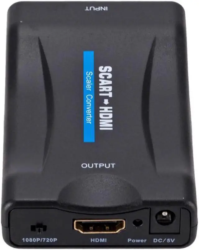 Alt view image 4 of 5 - 1080P SCART To HDMI Video Audio Upscale Converter Adapter for HD TV DVD for Sky Box STB Plug and Play with Charging Cable