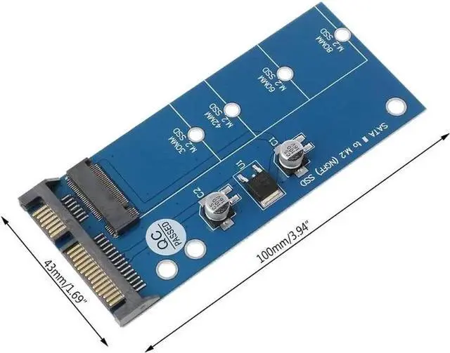 Alt view image 2 of 6 - M2 NGFF SSD To 2.5" SATA 3 Adapter Card Expansion Card Adapter SATA To NGFF Converter