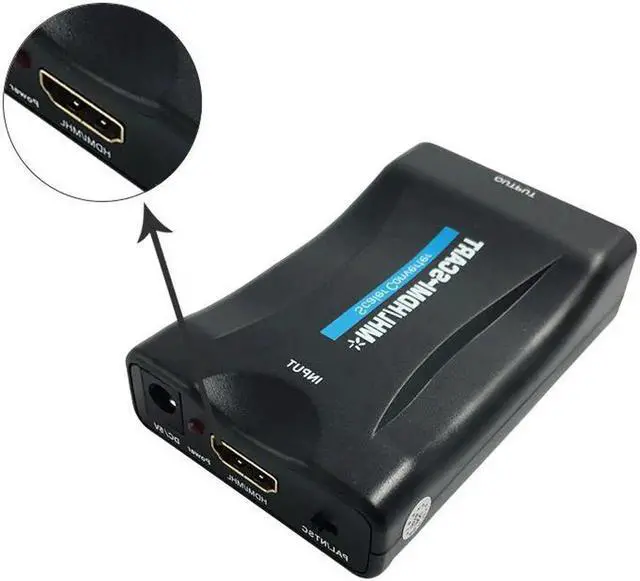 Alt view image 6 of 6 - HDMI To SCART Adapter 1080P HDMI To SCART Video Stereo Audio Converter Adapter For Sky Box HD TV DVD STB