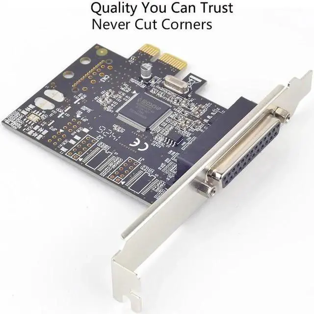 Alt view image 4 of 4 - MosChip MCS9900 PCIE PCI express to 1 Parallel DB25 Port Adapter PCI-e I/O Card