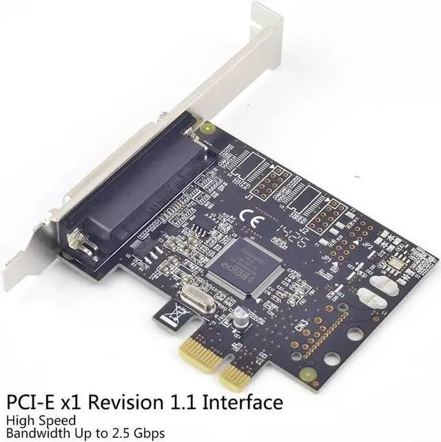 Alt view image 3 of 4 - MosChip MCS9900 PCIE PCI express to 1 Parallel DB25 Port Adapter PCI-e I/O Card