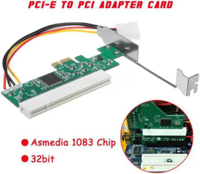 Main image of PCI Express PCI-E To PCI Adapter Card Asmedia 1083 Chip Riser Extender 32bit PCIe To PCI Converter Adapter
