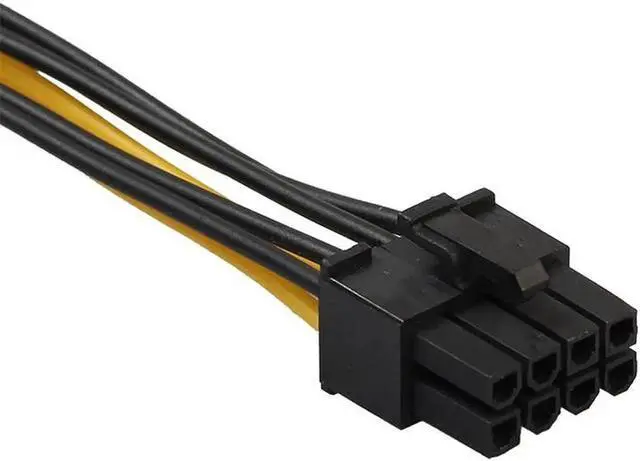 Alt view image 4 of 6 - Aomoproing 18cm 8 Pin(6+2) PCIE to Dual 4pin Molex Connector Graphics Card Power Cable Cord