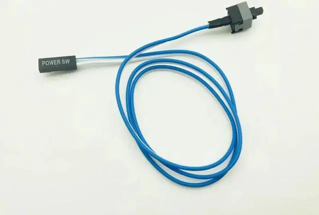 Alt view image 5 of 6 - 50cm Power SW Cable Desktop Computer PC Case POWER Button Host Motherboard SW Cord Cable Re starting Switch for BTC Miner Mining