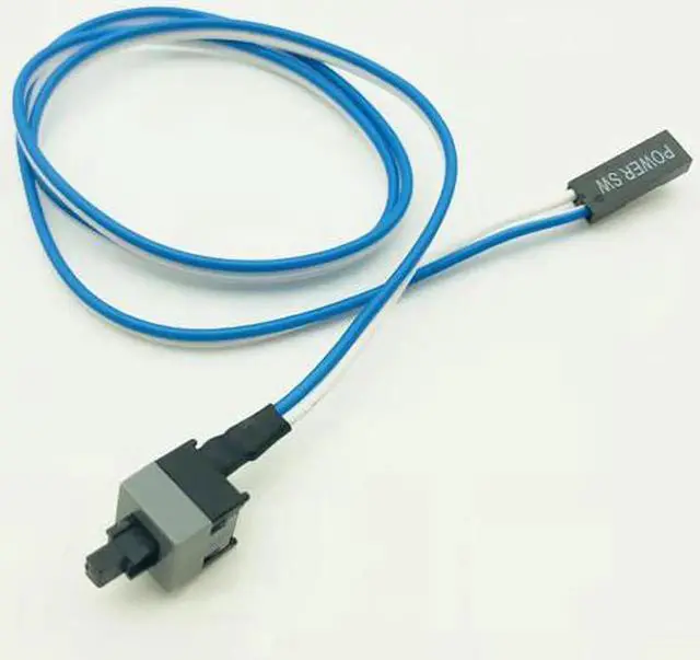 Alt view image 2 of 6 - 50cm Power SW Cable Desktop Computer PC Case POWER Button Host Motherboard SW Cord Cable Re starting Switch for BTC Miner Mining