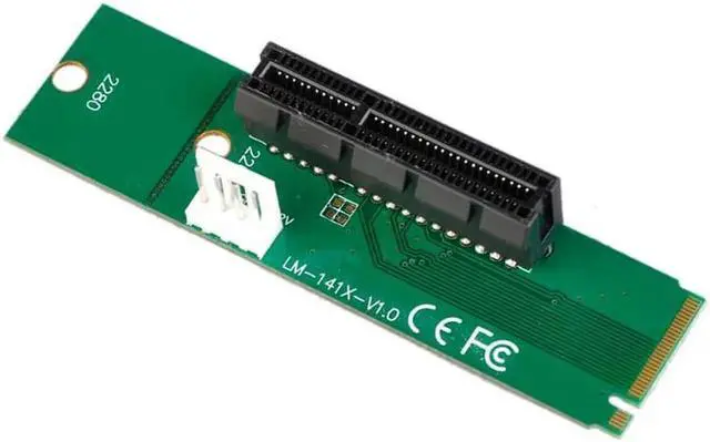 Alt view image 3 of 6 - NGFF M2 to PCI-e 4x Slot Riser Card M Key M.2 Port to PCI Express Adapter Converter Riser Cards Support any Operating System