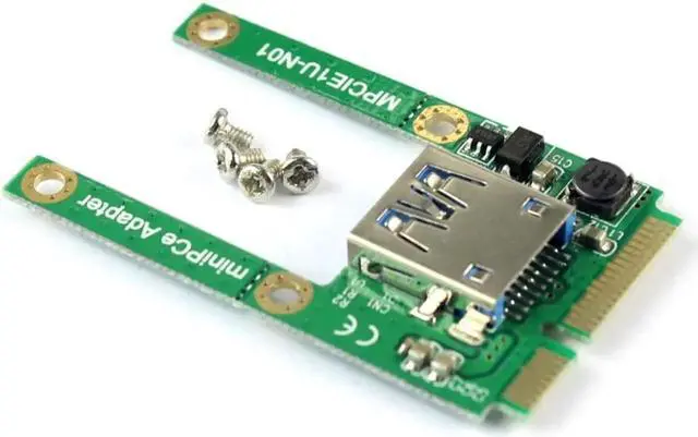 Alt view image 2 of 5 - Mini PCI-E Card Slot Expansion to USB 2.0 Interface Adapter Riser Card MPCIE to USB Convertor Extension Card mpci-e