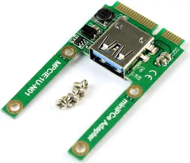 Alt view image 3 of 5 - Mini PCI-E Card Slot Expansion to USB 2.0 Interface Adapter Riser Card MPCIE to USB Convertor Extension Card mpci-e