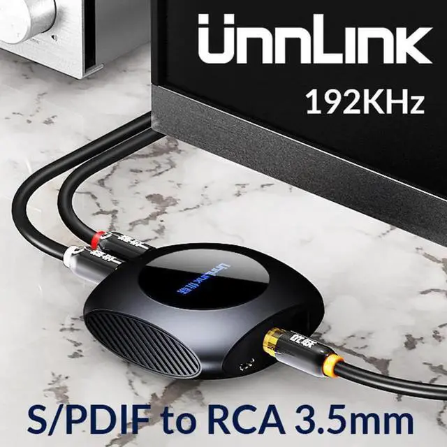 Main image of Digital to Analog Audio Adapter 192KHz DAC SPDIF Optical Toslink Coaxial to R/L RCA 3.5 Jack for PS4 LED TV mi Box
