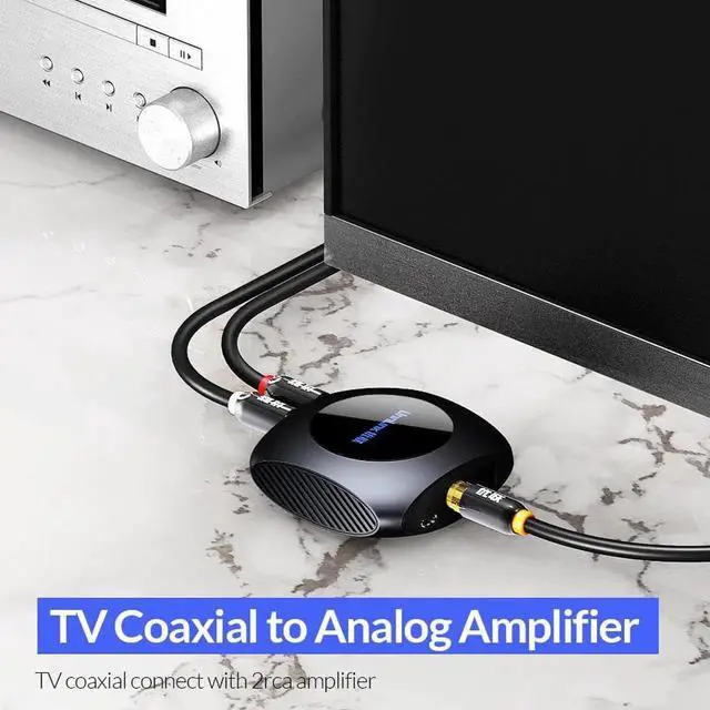 Alt view image 4 of 6 - Digital to Analog Audio Adapter 192KHz DAC SPDIF Optical Toslink Coaxial to R/L RCA 3.5 Jack for PS4 LED TV mi Box