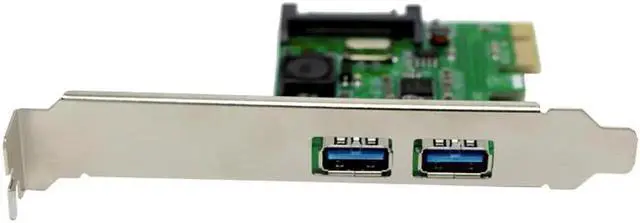 Alt view image 4 of 6 - Super Speed USB 3.0 PCI-E 2 Port PCI Express Expansion Card Adapter SATA Power Connector NEC720202 Chip for Desktops PC Computer