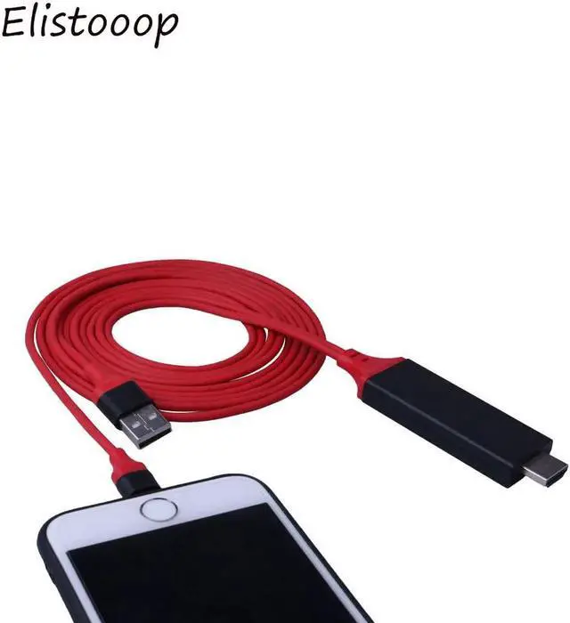Alt view image 3 of 3 - Lightning to HDMI Digital Cable 1080P HDTV TV Adapter Smart Converter HDMI Cable for Apple iPhone 7 6 6S Plus ipad