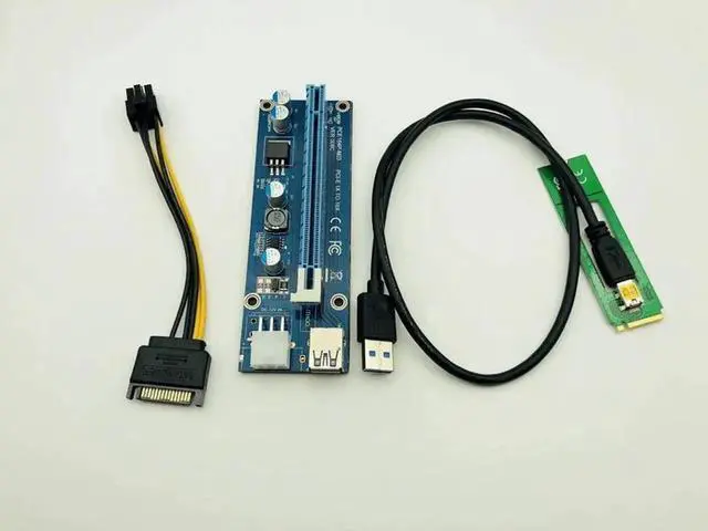 Alt view image 4 of 5 - USB 3.0 Rise Mini PCI-E to PCIe PCI-E PCI Express 1x to 16x Riser Card Raiser SATA 6Pin Power for BTC Antminer Miner Mining