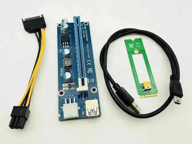 Main image of USB 3.0 Rise Mini PCI-E to PCIe PCI-E PCI Express 1x to 16x Riser Card Raiser SATA 6Pin Power for BTC Antminer Miner Mining