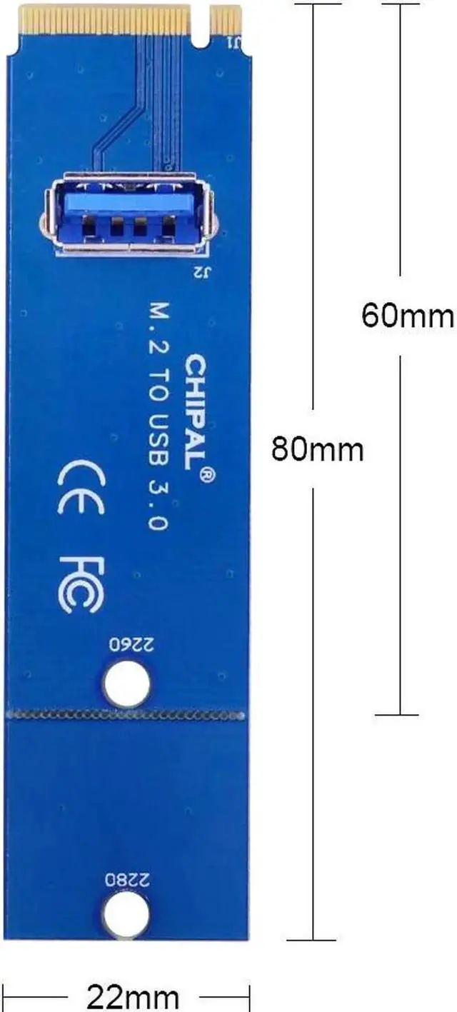 Alt view image 3 of 6 - NGFF M.2 to USB 3.0 Transfer Card M2 M Key to USB3.0 Adapter for PCI E 1x to 16x Riser Card For Bitcoin Litecoin Miner