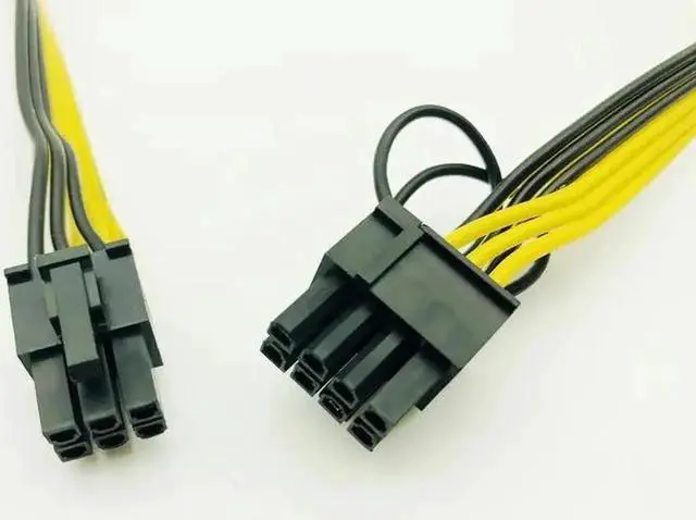 Alt view image 6 of 6 - 6Pin to 8Pin (6P+2P) Cable Server Power Conversion Board Video Card Module Wire Cable 60CM Splitter Cables for BTC Miner Mining