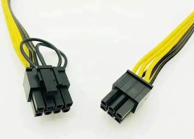 Alt view image 2 of 6 - 6Pin to 8Pin (6P+2P) Cable Server Power Conversion Board Video Card Module Wire Cable 60CM Splitter Cables for BTC Miner Mining