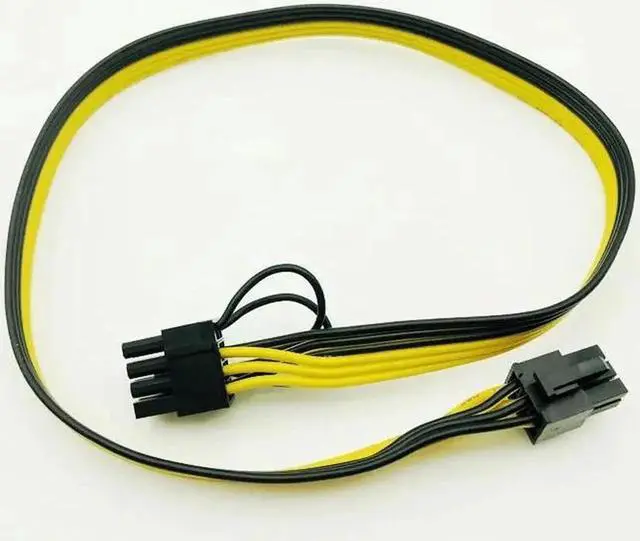 Alt view image 5 of 6 - 6Pin to 8Pin (6P+2P) Cable Server Power Conversion Board Video Card Module Wire Cable 60CM Splitter Cables for BTC Miner Mining