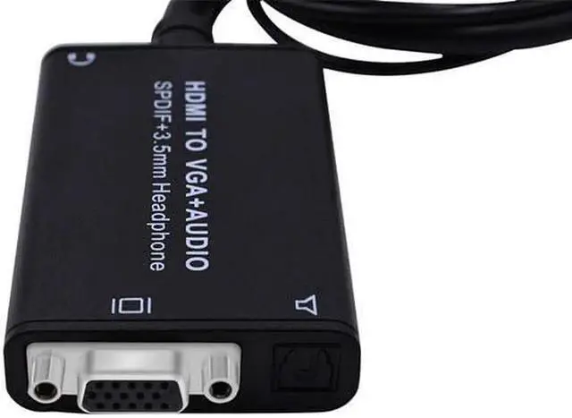 Alt view image 4 of 5 - HDMI to VGA Converter Adapter 3.5mm Audio SPDIF Output HDMI Audio Extractor 1080P Optic Sound Separator with USB Power Cable