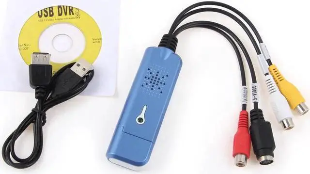 Main image of Portable EasyCap USB 2.0 Capture Card Adapter TV Video Audio VHS to DVD HDD Converter with Disc Capture 1 Channel Video