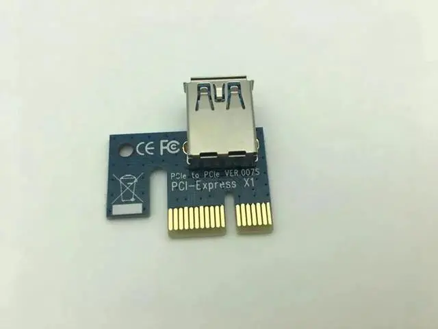 Alt view image 6 of 6 - Riser Card PCI E 1X to 16X Graphics Extension Cable Mining Extended Line USB 3.0 PCI Express Card for BTC Mining