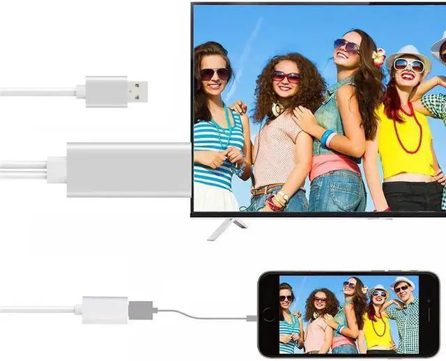 Alt view image 2 of 6 - 8 Pin To HDMI HDTV TV Digital AV Video Adapter HDMI Cable HDTV Smart Cable for Apple TV for iPhone 7 6 6S Plus ipad Mini 2 3 4