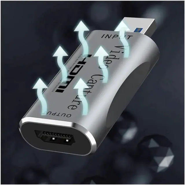 Alt view image 5 of 7 - 1080P 60Hz USB 3.0 Video Capture Card Video Game Live OBS Audio HDMI to USB Hub Plug And Play Broadcast Compatible with Windows Mac Os