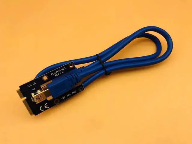 Alt view image 5 of 6 - Mini Card PCI 1x to PCI Express x16 Riser Card for Laptop External Graphics Card GDC Miner mini PCIe to PCIe Slot for BTC Mining