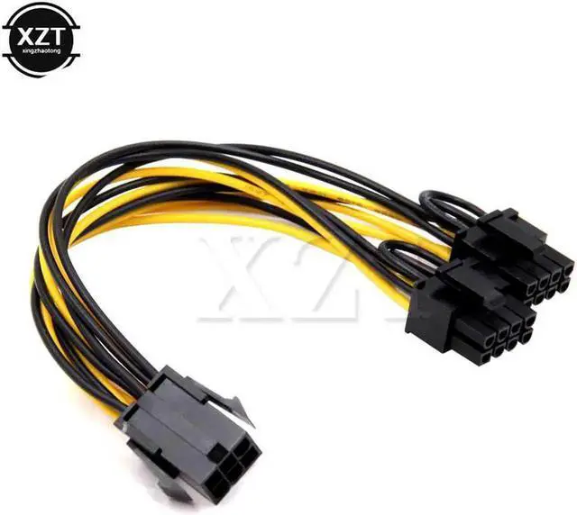 Alt view image 3 of 4 - 1pc Molex 6-pin PCI Express to 2 x PCIe 8 (6+2) pin PCI-e GPU VGA Splitter Hub Power Cable Motherboard Graphics
