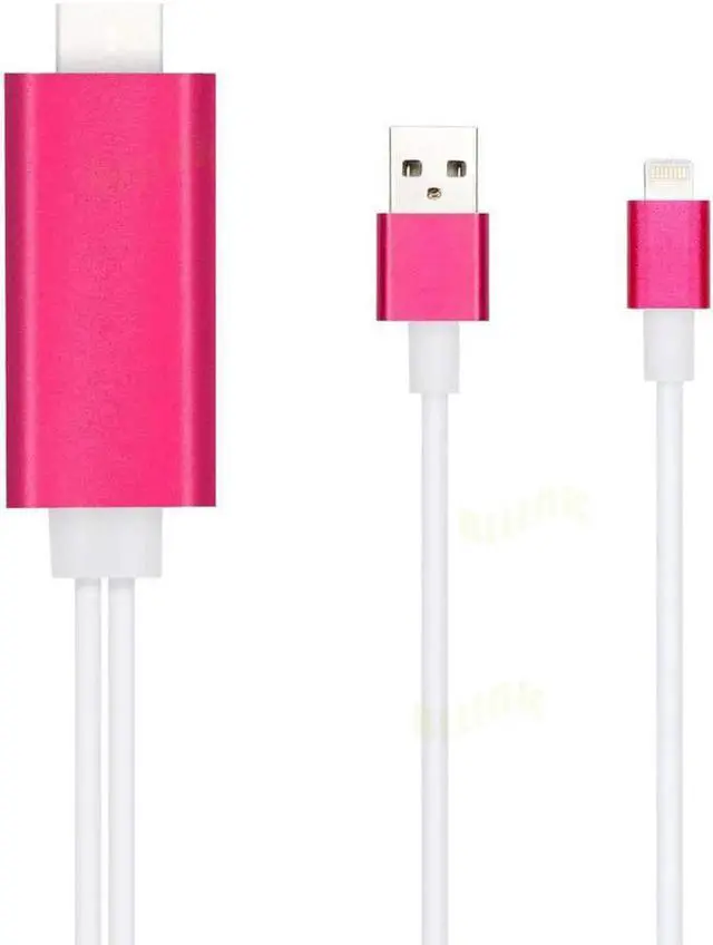 Alt view image 2 of 5 - Best Quality hdmi cable 2M 1080P 8 Pin Lighting To HDMI HDTV TV Adapter USB Cable For iPhone 5 5C 5S 6 6S Plus