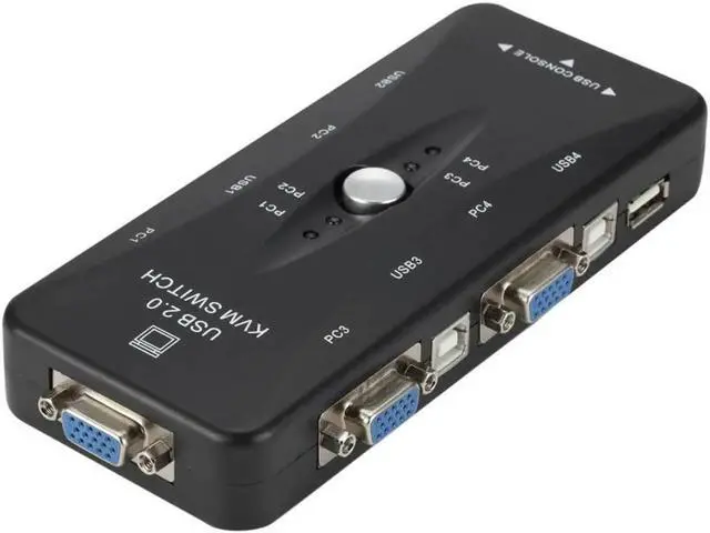 Main image of USB KVM Switch 4 Port VGA SVGA Switch Box USB 2.0 KVM Mouse Switcher Keyboard 1920*1440 Vga Splitter Box Sharing Switch
