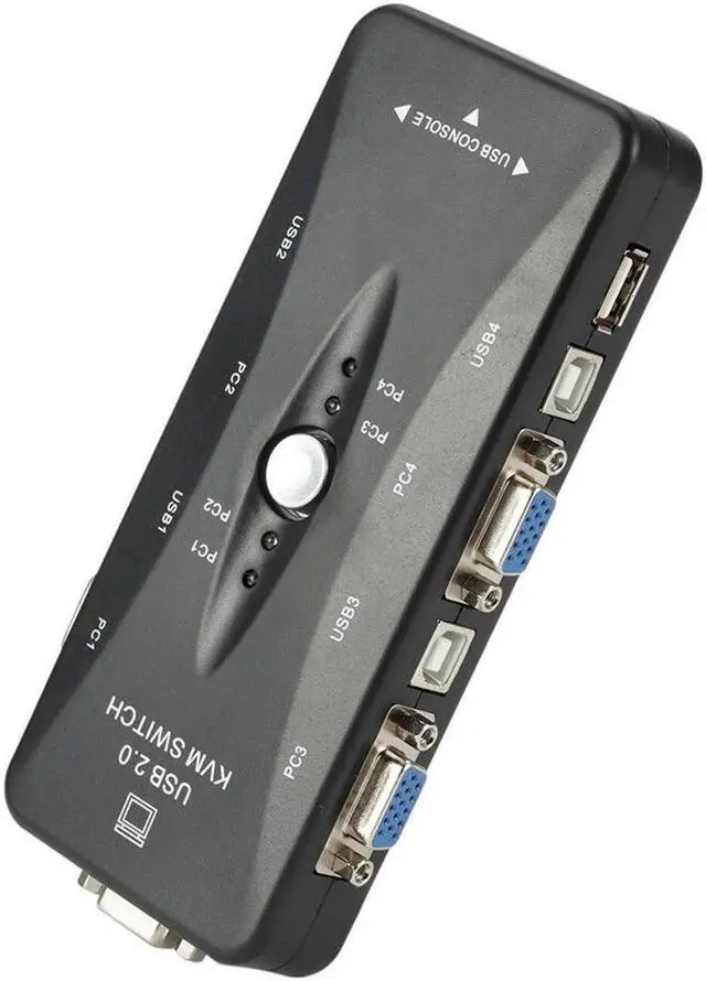 Alt view image 4 of 5 - USB KVM Switch 4 Port VGA SVGA Switch Box USB 2.0 KVM Mouse Switcher Keyboard 1920*1440 Vga Splitter Box Sharing Switch