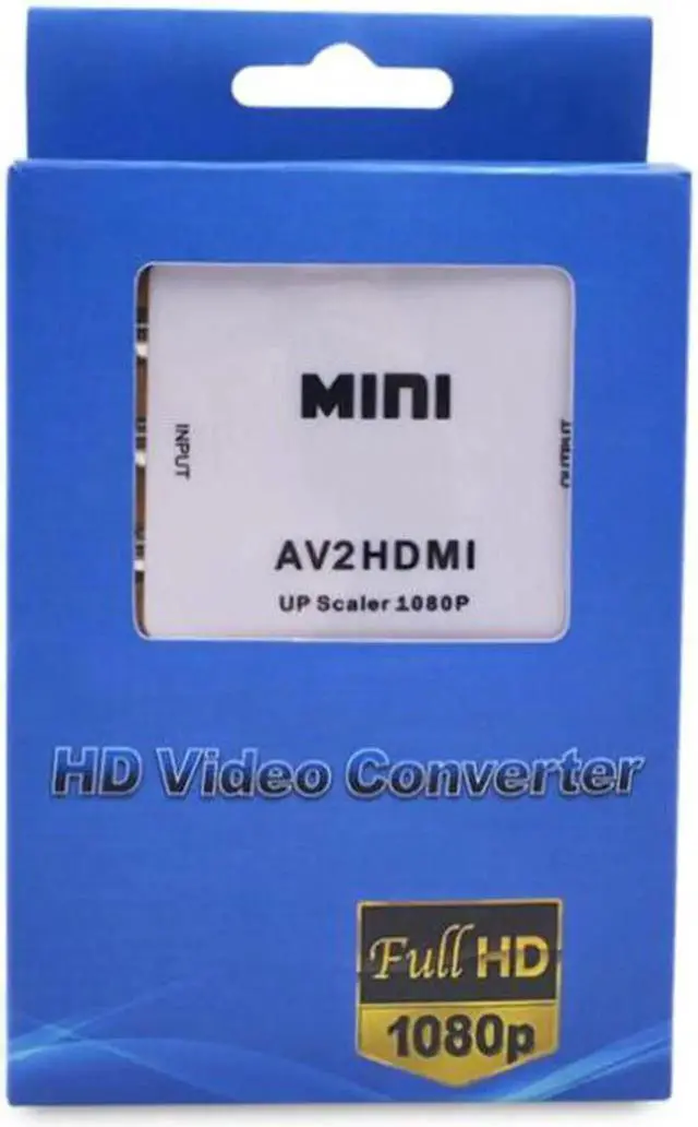 Alt view image 3 of 6 - RCA to HDMI 720P 1080P Up Scaler AV2HDMI Mini AV to HDMI Signal Converter Adapter for TV,VHS VCR,DVD Records,+USB Cable+Gift Box