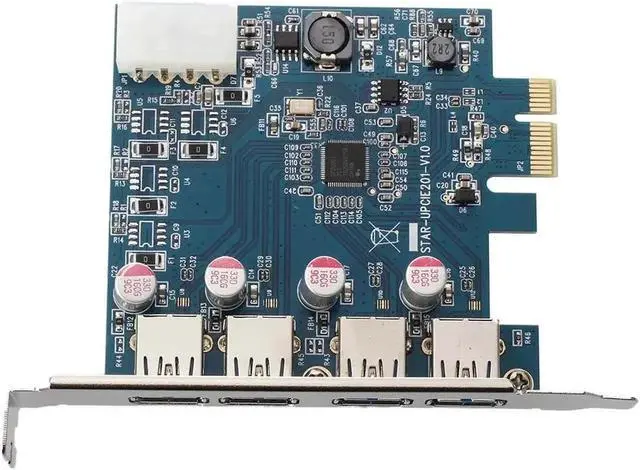 Main image of USB 3.0 4-Port PCI Express PCI-E Card Super Speed 5Gbps with 4 Pin Power Adapter