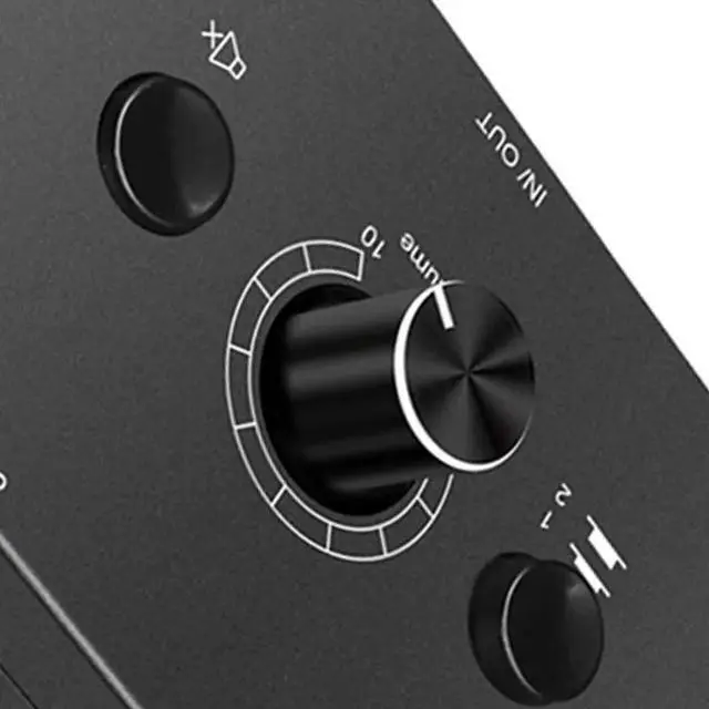 Alt view image 4 of 6 - 3.5mm Audio Switcher, 2 Input 1 Output/1 Input 2 Output Audio Splitter Switcher, Audio Switcher Box, One-Key Mute Button