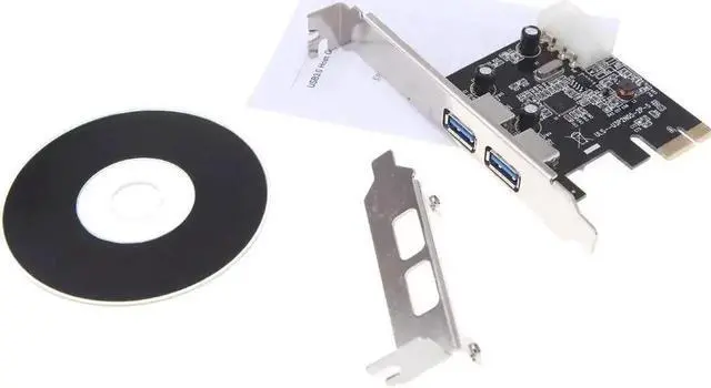Alt view image 4 of 6 - USB 3.0 expansion card PCI-E PCI Express external 2 port 4-pin power connector Support Windows Vista / Server 2008 / Windows 7