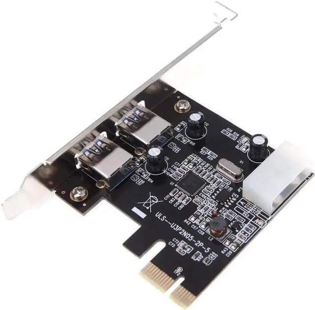 Alt view image 6 of 6 - USB 3.0 expansion card PCI-E PCI Express external 2 port 4-pin power connector Support Windows Vista / Server 2008 / Windows 7
